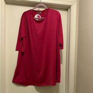 Chic Red Women's Tunic Top